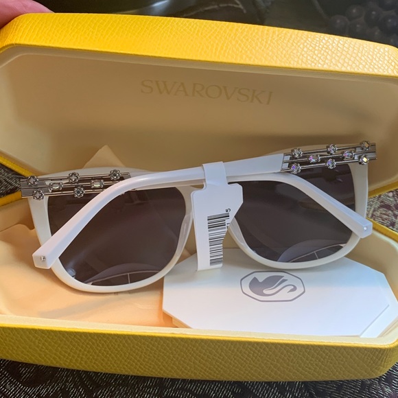 Swarovski Accessories - Authentic SWAROVSKI 57 cat eye square acetate/Swarovski Crystals sunglasses